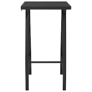 vidaXL Tuinbartafel 60x60x110 cm gehard glas zwart
