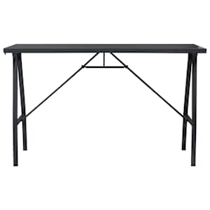 vidaXL Sodo baro stalas, juodas, 180x60x110cm, grūdintas stiklas