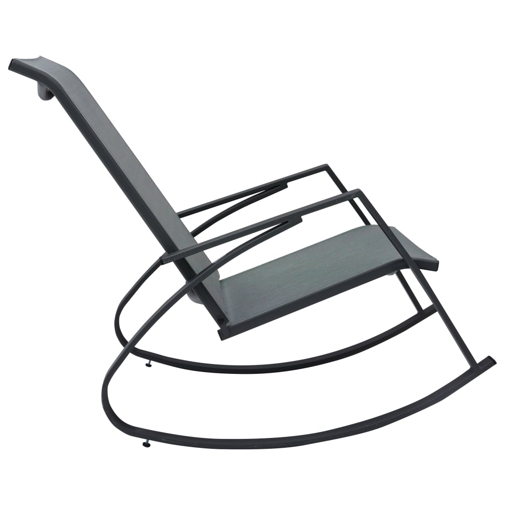 Garden Rocking Chairs 2 Pcs Textilene Dark Grey VidaXL 15 width=274