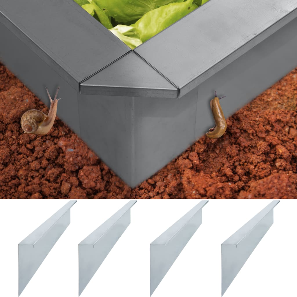 vidaXL Slakkenhek 4 st 50x7x25 cm 0,7 mm gegalvaniseerd staal vidaXL Slakkenhek 4 st 50x7x25 cm 0,7 mm gegalvaniseerd staal