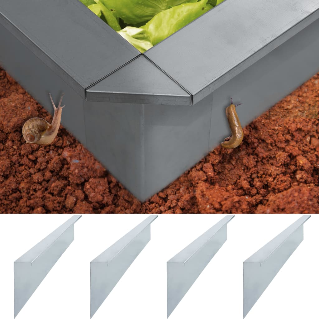vidaXL Slakkenhek 4 st 100x7x25 cm 0,7 mm gegalvaniseerd staal vidaXL Slakkenhek 4 st 100x7x25 cm 0,7 mm gegalvaniseerd staal