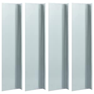 vidaXL Snigelkanter 4 st galvaniserat st&aring;l 100x7x25 cm 0,7 mm