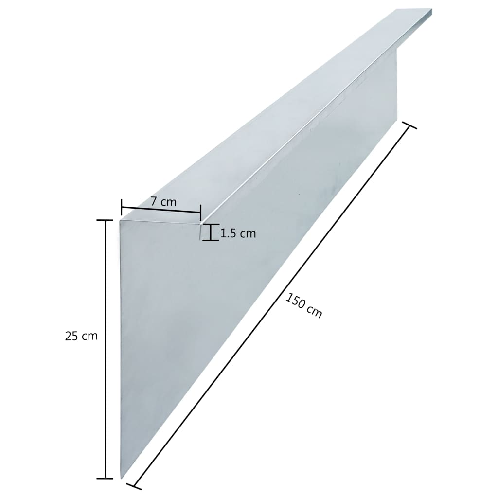 4 db horganyzott acél csigakerítés-lemez 150 x 7 x 25 cm 0,7 mm 