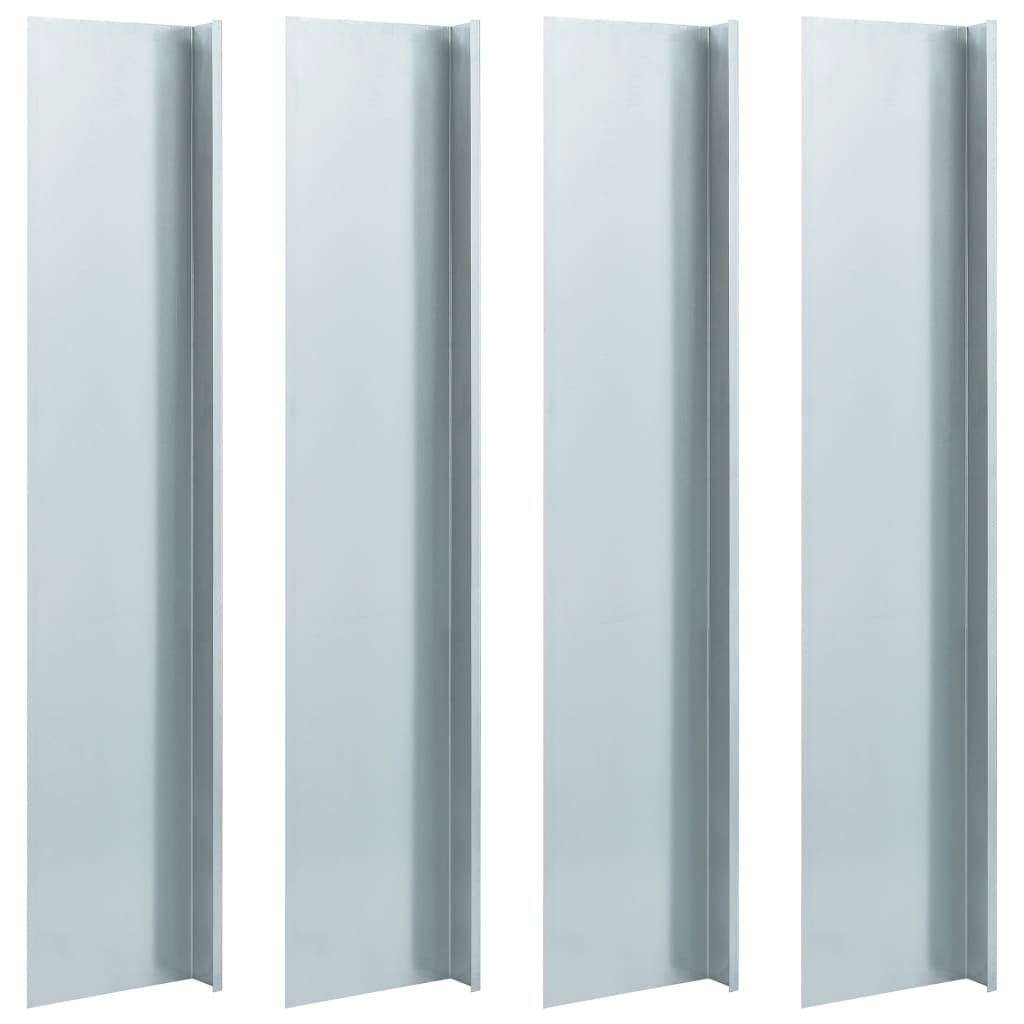 

vidaXL Slakkenhek 4 st 170x7x25 cm 0,7 mm gegalvaniseerd staal