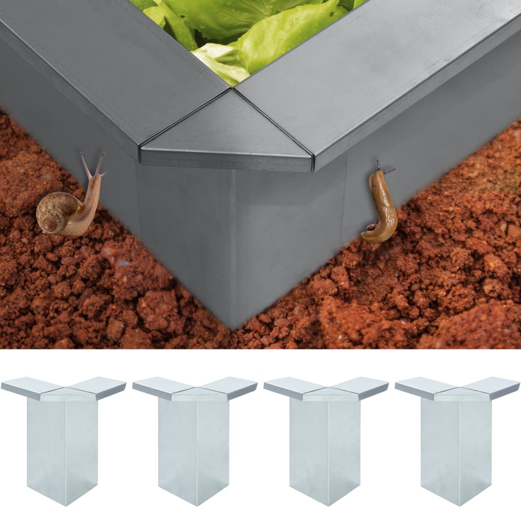 vidaXL Slakkenhek verbindingen 4 st 17,5x17,5x25 cm gegalvaniseerd staal vidaXL Slakkenhek verbindingen 4 st 17,5x17,5x25 cm gegalvaniseerd staal