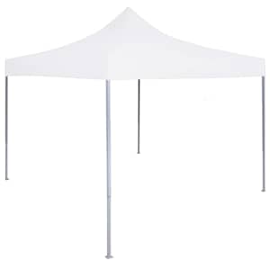 vidaXL professionaalne kokkupandav peotelk, 3 x 3 m teras, valge