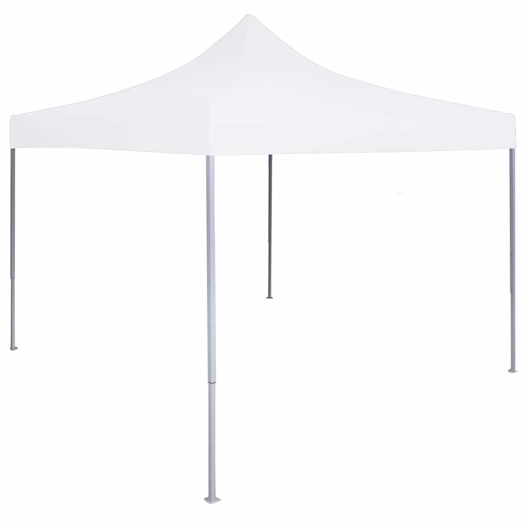 vidaXL Profesionálny skladací párty stan 3x3 m, oceľ, biely
