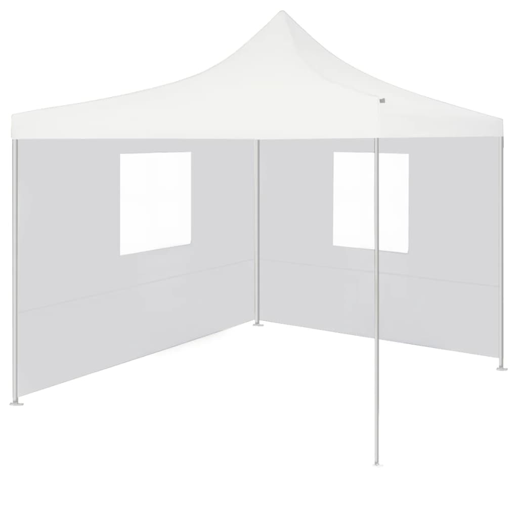 vidaXL Cort de petrecere pliabil cu 2 pereți laterali, alb, 3×3 m oțel vidaXL