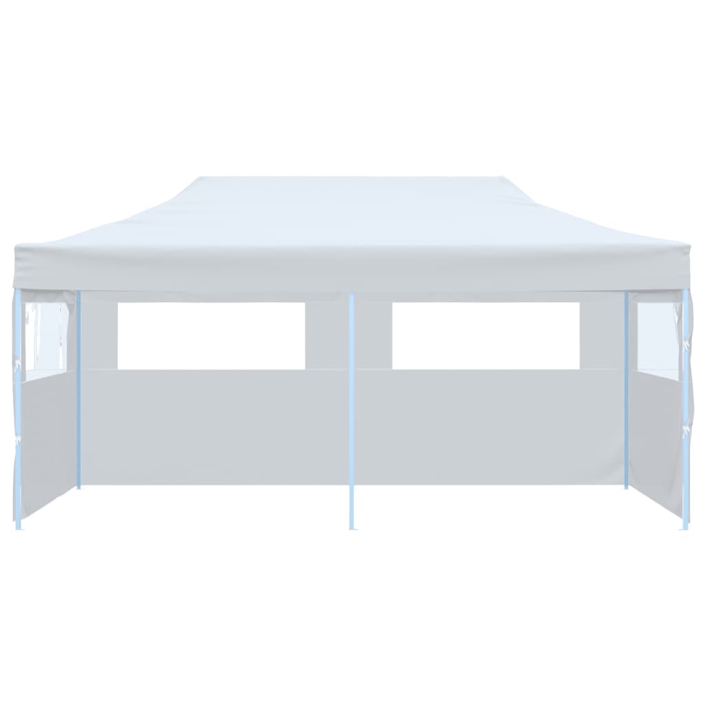 

vidaXL Partytent pop-up met zijwanden 3x6 m staal wit