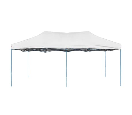 vidaXL Gazebo Professionale Pieghevole 3x6 m Acciaio Bianco