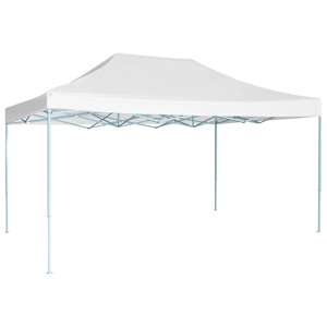 vidaXL kokkupandav peotelk 3 x 4,5 m, valge
