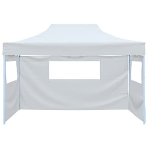 Skládací party stan se 3 stěnami 291x413x315 cm bílý - obrázek 2