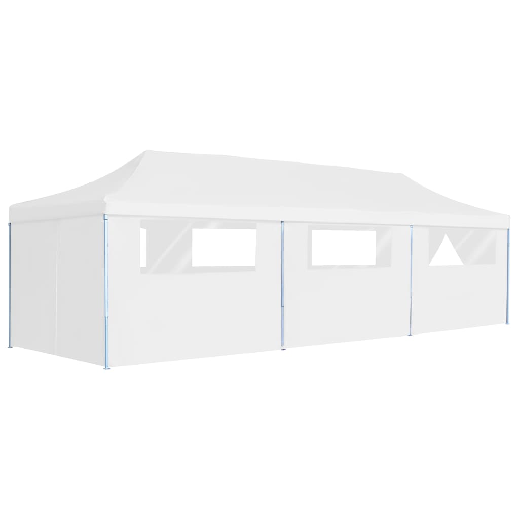 vidaXL Cort petrecere pliabil cu 8 pereți laterali, alb, 3 x 9 m Accesorii