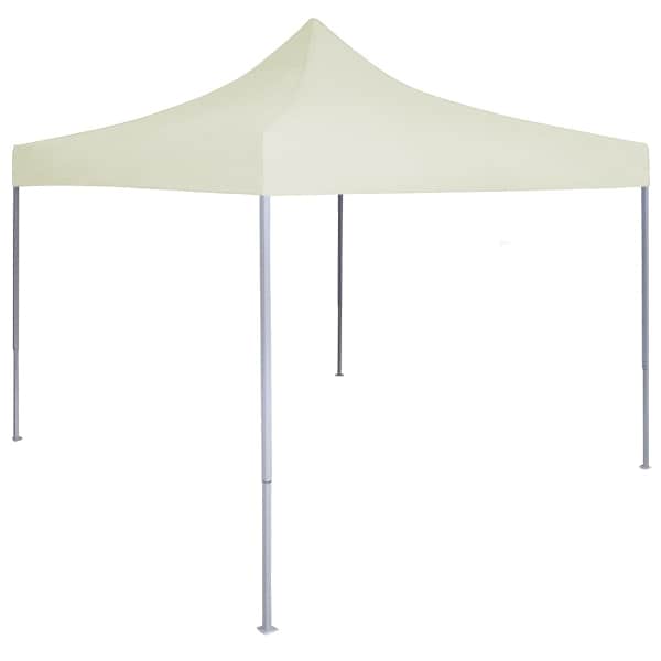 vidaXL professionaalne kokkupandav peotelk, 2 x 2 m, kreemjasvalge