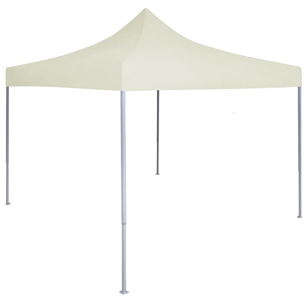 vidaXL Profi-Partyzelt Faltbar 2×2 m Stahl Creme