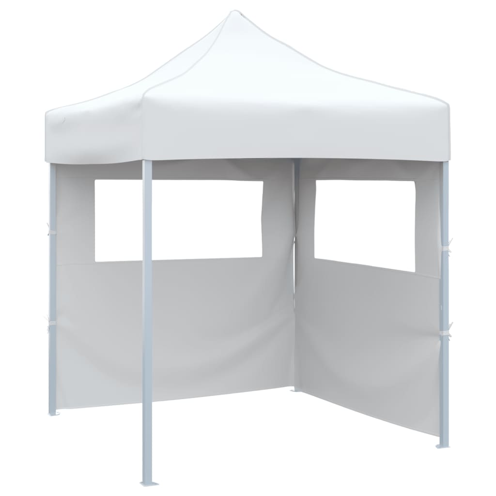 Unico Design Gazebo Pieghevole Professionale 2 Pareti 2x2m Acciaio Bianco  200x200x315 cm Magnifico it - Bianco54168