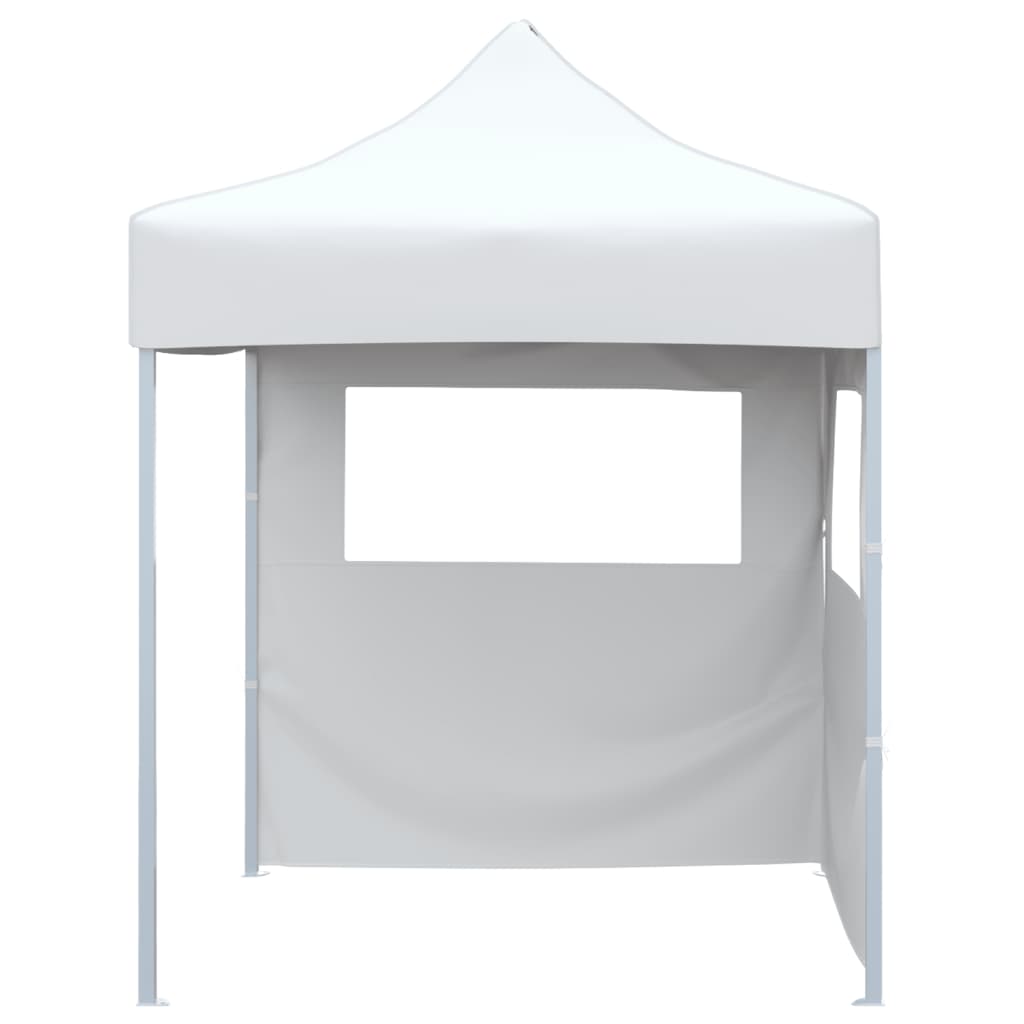 VidaXL Partytent Met 2 Zijwanden Inklapbaar 2x2 M Staal Wit