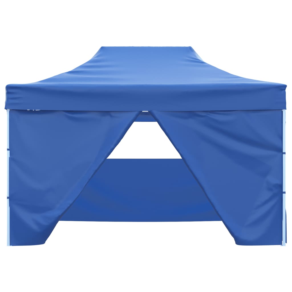 

vidaXL Partytent met 4 zijwanden inklapbaar 3x4 m staal blauw