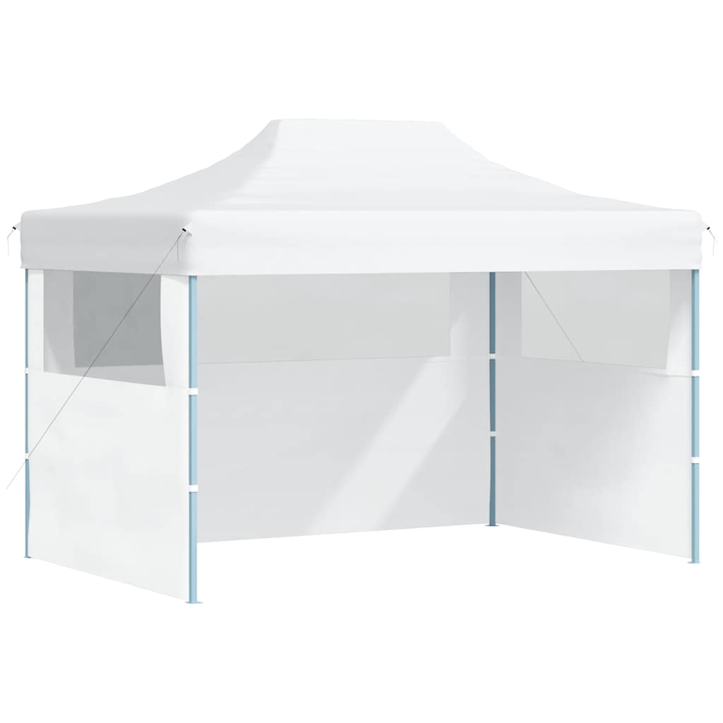 vidaXL Profesionální skládací party stan 3 bočnice 280x410x315 cm ocel bílý