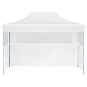 Profesionální skládací party stan 3 bočnice 280x410x315 cm ocel bílý - obrázek 4
