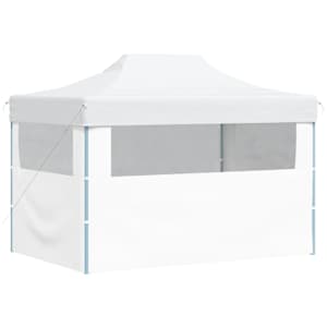 Profesionální skládací party stan 3 bočnice 280x410x315 cm ocel bílý - obrázek 6