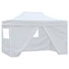 vidaXL professionaalne kokkupandav peotelk 4 k&uuml;lgseina 280x410x315 cm teras valge