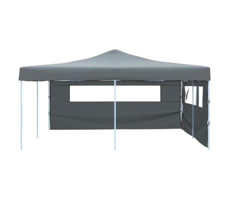 vidaXL Belvédère pliable avec 2 parois 5x5 m Anthracite