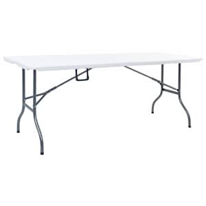 vidaXL kokkupandav aialaud, valge, 180 x 72 x 72 cm HDPE