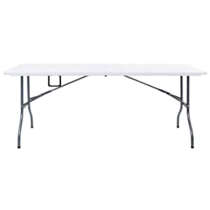 Skládací zahradní stůl bílý 180 x 72 x 72 cm HDPE - obrázek 2
