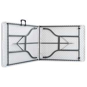 Skládací zahradní stůl bílý 180 x 72 x 72 cm HDPE - obrázek 6