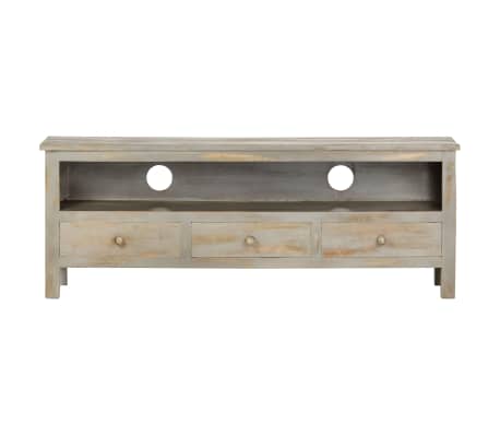 vidaXL TV-Schrank Grau 120×30×45 cm Mangoholz Massiv