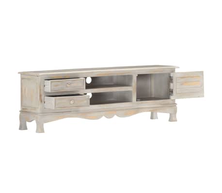 vidaXL TV Cabinet Grey 120x30x42 cm Solid Mango Wood