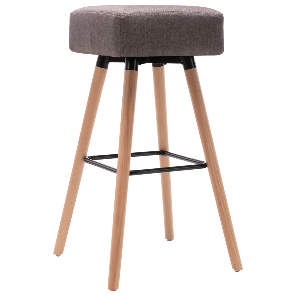 

vidaXL Barstoelen 2 st stof taupe