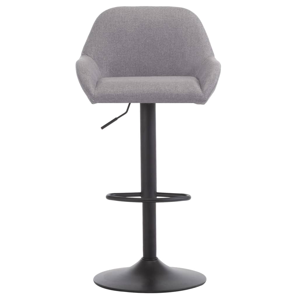 vidaXL Chaises de bar avec accoudoir 2 pcs Gris clair Tissu