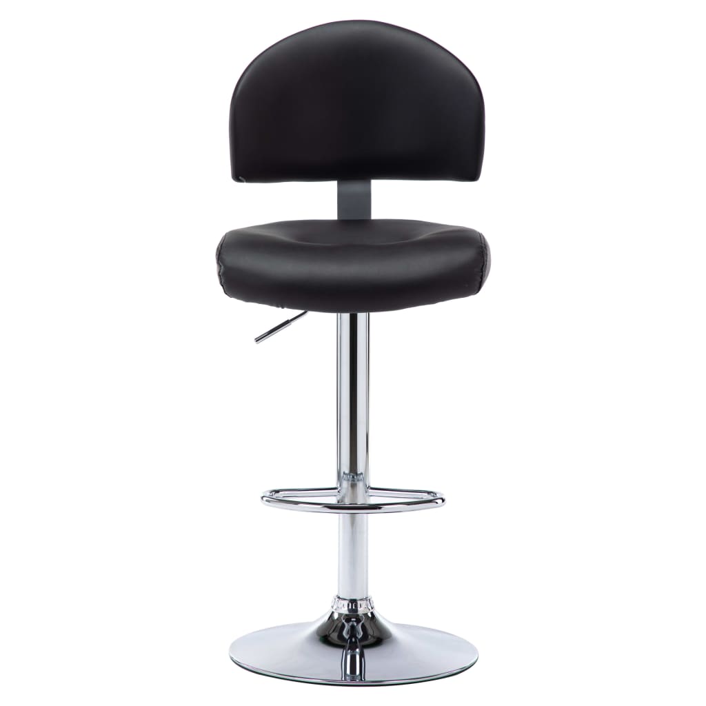 vidaXL Tabourets de bar lot de 2 noir similicuir