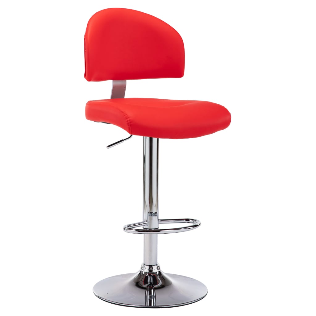 vidaXL Barstoelen 2 st kunstleer rood