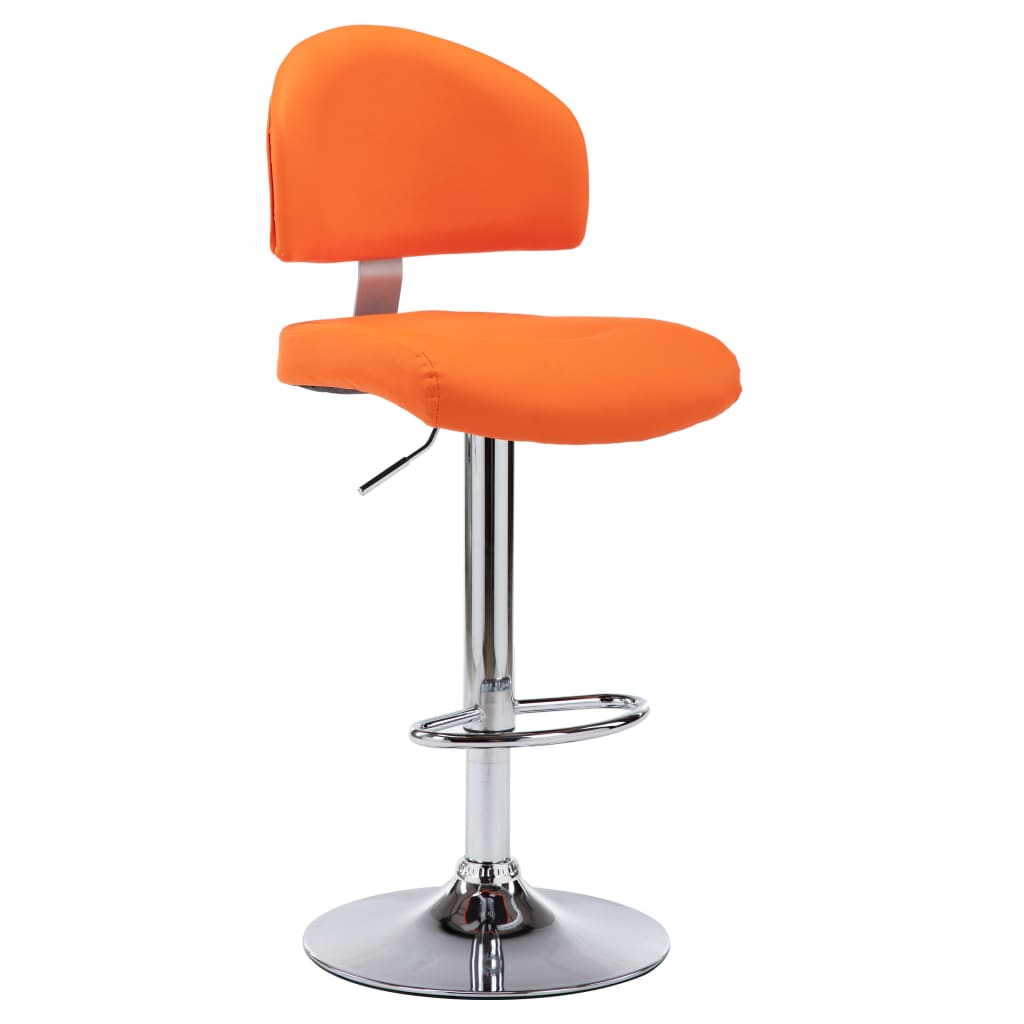 vidaXL Barové stoličky 2 ks oranžové umělá kůže