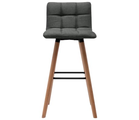 vidaXL Baro taburetė, tamsiai pilkos spalvos, audinys