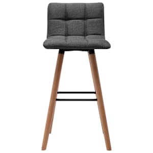 vidaXL Baro taburetė, tamsiai pilkos spalvos, audinys