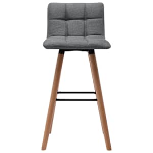 vidaXL Baro taburetė, &scaron;viesiai pilkos spalvos, audinys