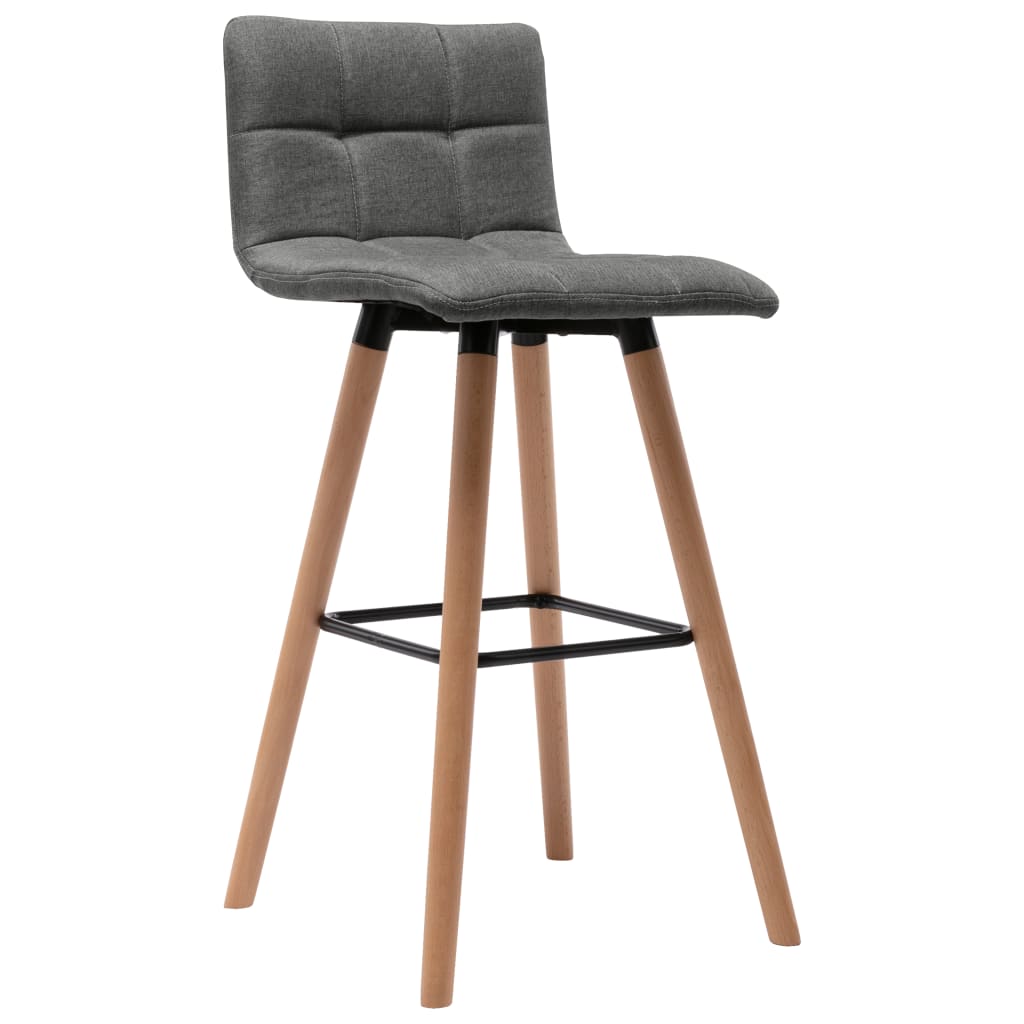 

vidaXL Barstoelen 2 st stof lichtgrijs