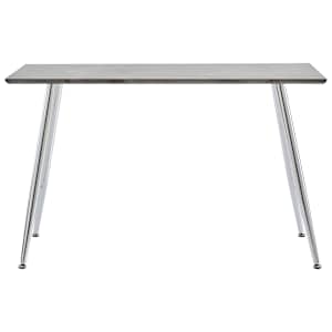 vidaXL Valgomojo stalas, betono ir sidabrinis, 120x60x74cm, MDF