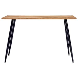 vidaXL Yemek Masası Siyah ve Meşe Rengi 120x60x74 cm MDF
