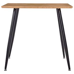 vidaXL Table de salle &agrave; manger Ch&ecirc;ne et noir 80,5x80,5x73 cm MDF