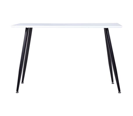 vidaXL Spisebord hvit og svart 120x60x74 cm MDF