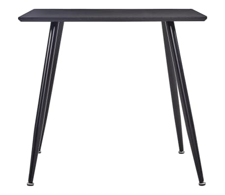 vidaXL Jídelní stůl černý 80,5 x 80,5 x 73 cm MDF