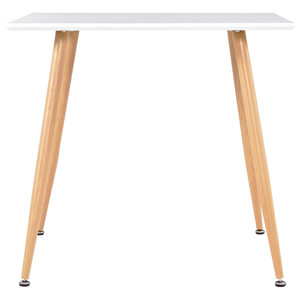 vidaXL Jídelní stůl bílý a dubový 80,5 x 80,5 x 73 cm MDF