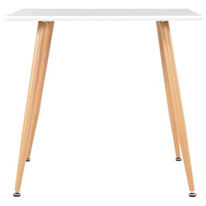 vidaXL Spisebord hvit og svart 80,5x80,5x73 cm MDF