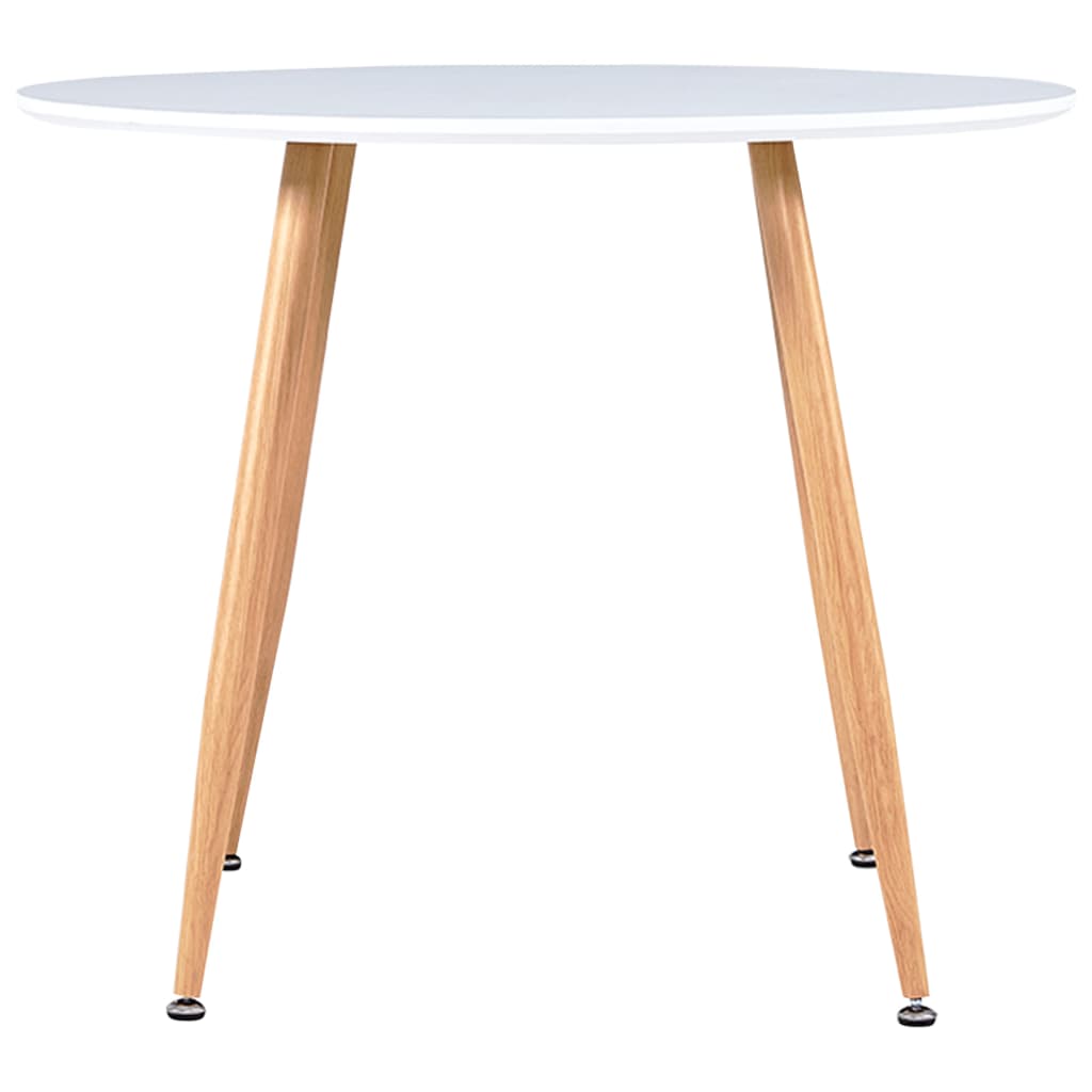 vidaXL Jídelní stůl bílý a dubový 90 x 73,5 cm MDF