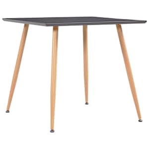 Jedilna miza siva in barva hrasta 80,5x80,5x73 cm MDF